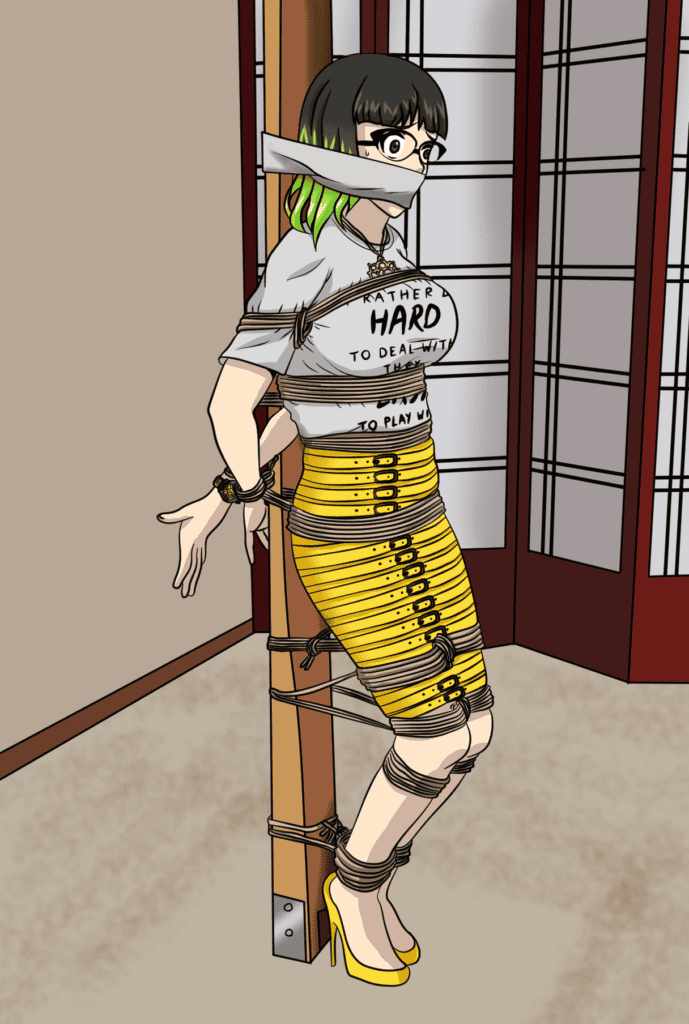 Bondage commission Pole bondage artwork