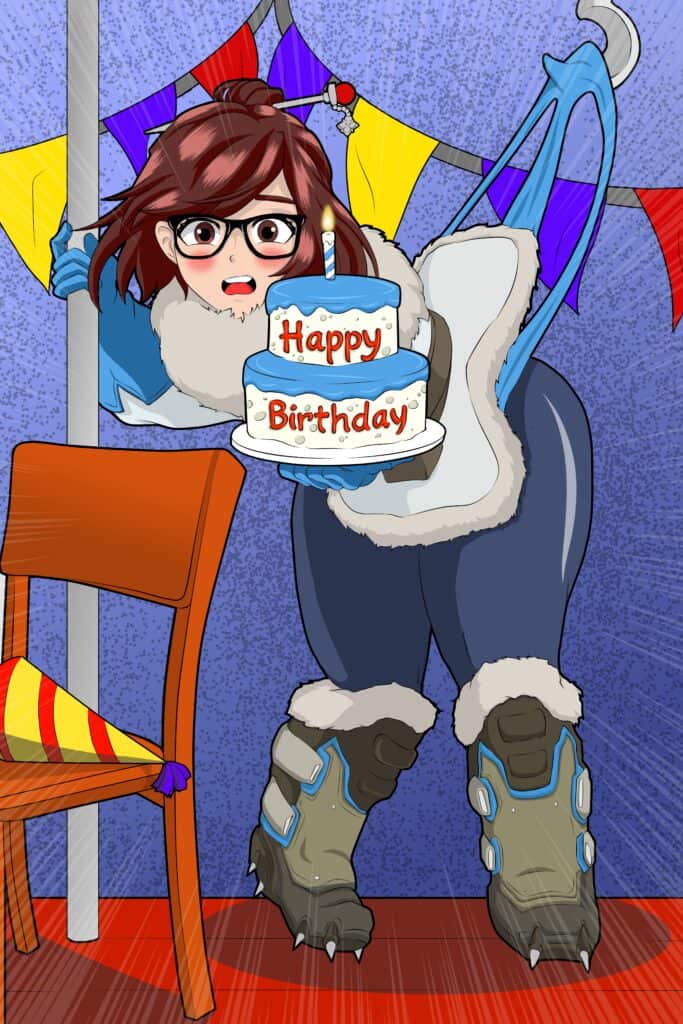Birthday wedgie commission artwokr