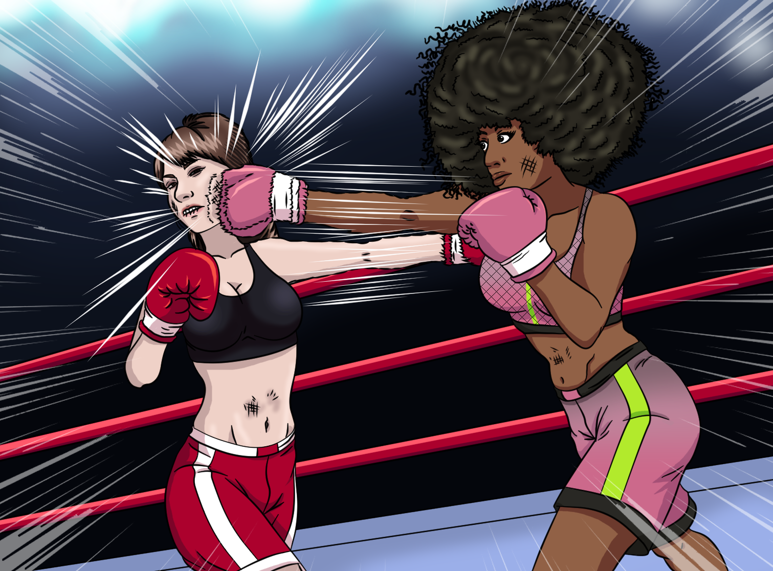 Boxing commission artwork women commission