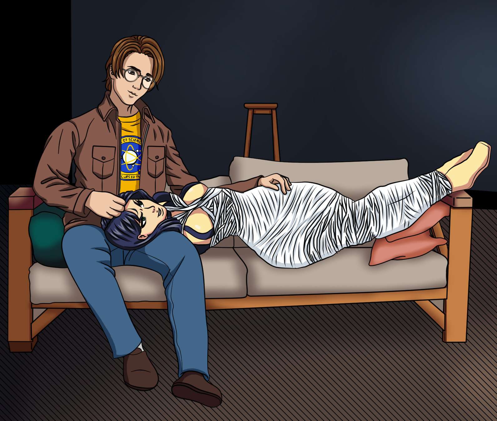 Bondage commission Spiderman bondage artwork