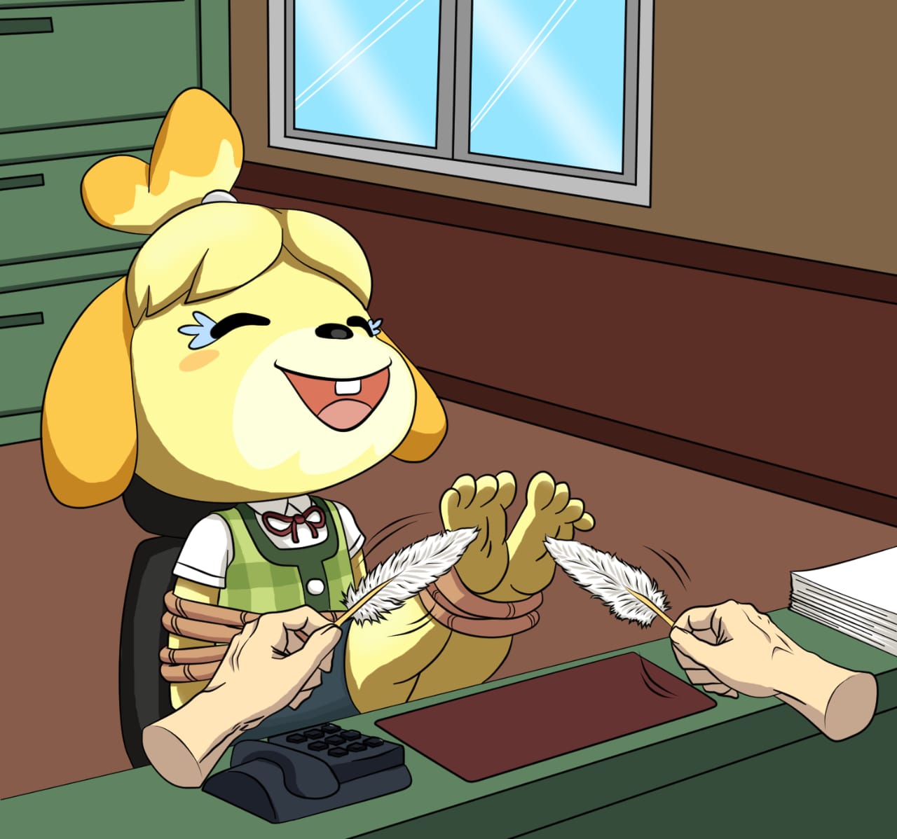 Tickling commission artwork